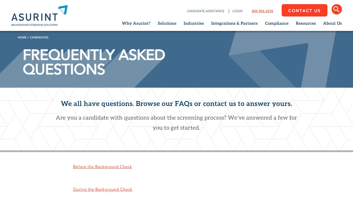 Background Check FAQs | Asurint