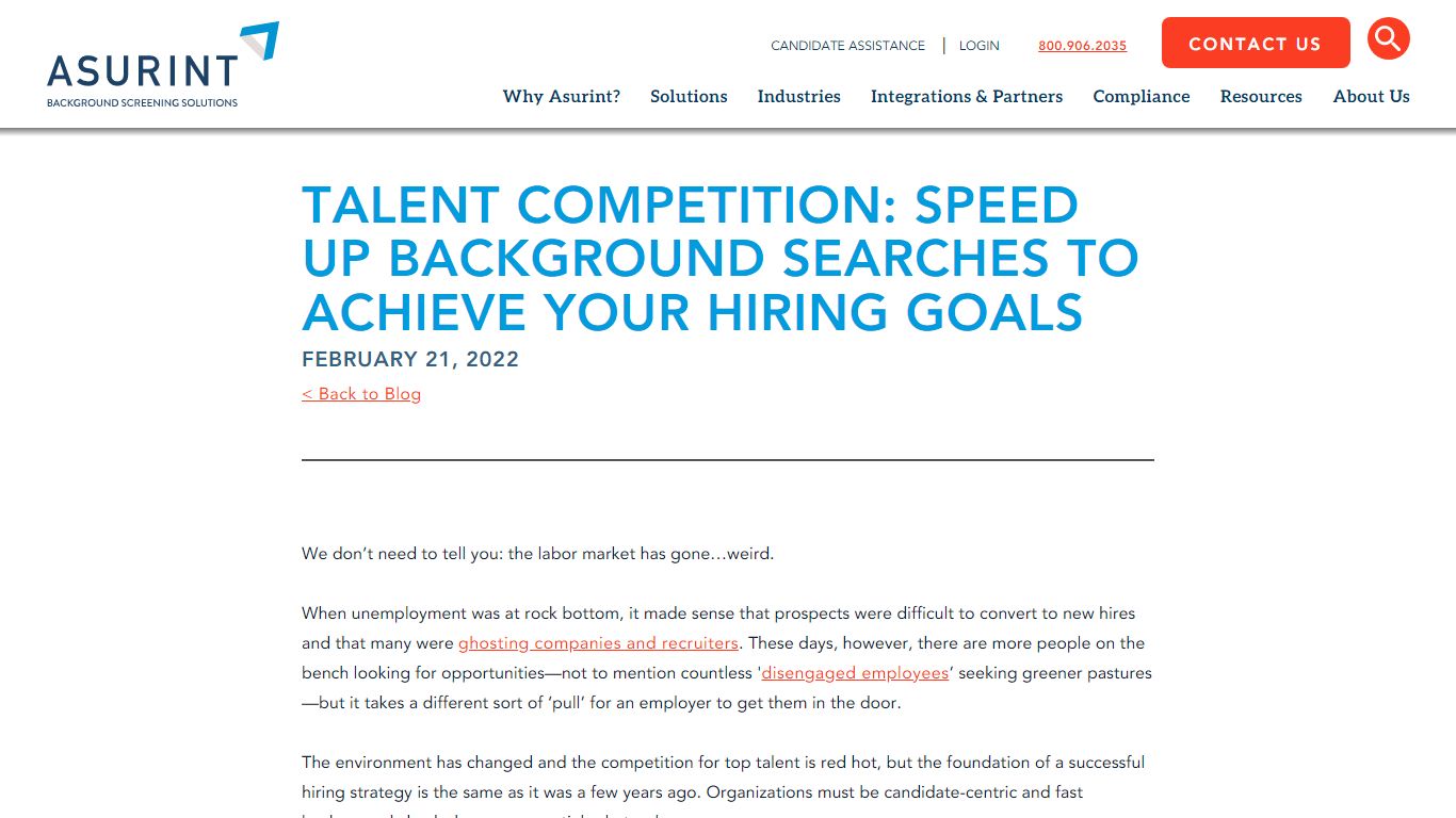 Talent Competition: Speed Up Background Searches to Achieve ... - Asurint